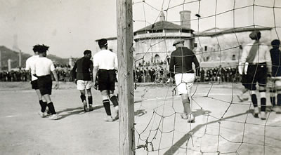 Azione di gioco durante una partita - anni '20 
