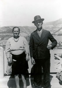 Coppia maritata in gita - anni '30