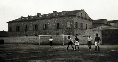 Azione di gioco durante una partita - anni '20 