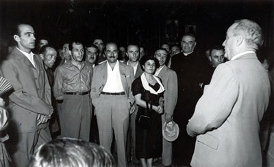 Gino Bartali in Pinacoteca - agosto 1961