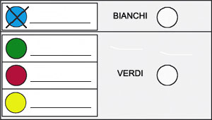 L'elettore contrassegna il solo simbolo della lista provinciale