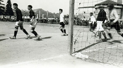 Azione di gioco durante una partita - anni '20 