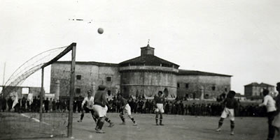 Azione di gioco durante una partita - anni '20