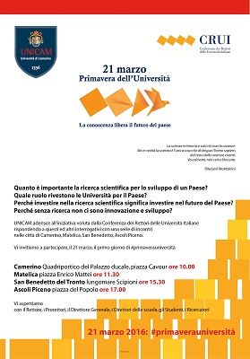 Locandina Primavera dell'Università
