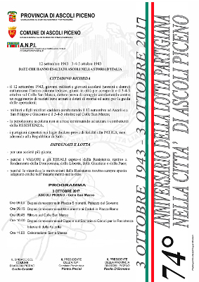 74° anniversario della lotta partigiana nella città di Ascoli Piceno