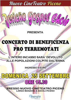 Concerto di beneficenza pro terremotati