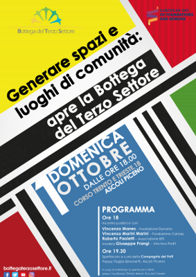 Generare spazi e luoghi di comunità: apre la Bottega del Terzo Settore