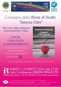 Consegna della Borsa di Studio "Simona Orlini"