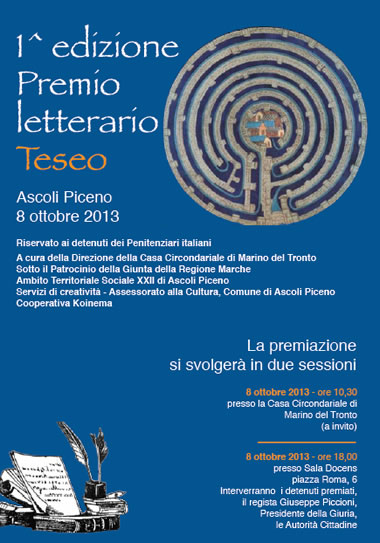 Premiazione dei detenuti che hanno partecioato alla 1^ edizione del Premio letterario Teseo