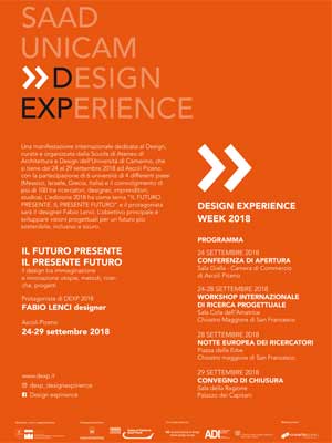 SAAD Unicam Design Experience 2018