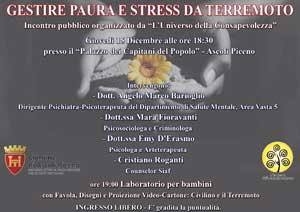 Gestire paura e stress da terremoto