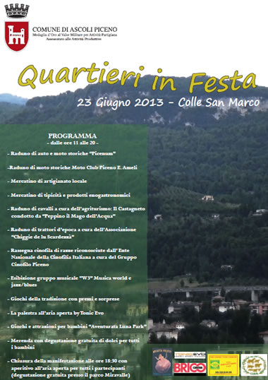 QUARTIERI IN FESTA - COLLE SAN MARCO - 23 GIUGNO 2013