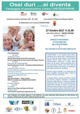 Ossi duri... si diventa - Campagna di prevenzione contro l'osteoporosi
