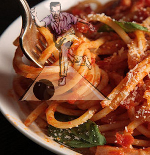 Un piatto di spaghetti all'amatriciana per i terremotati