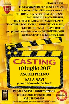 Casting per prossima registrazione Cortometraggio