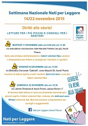 Locandina Settimana Nazionale Nati per Leggere