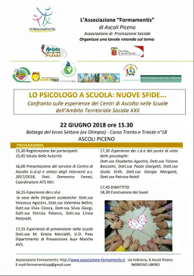 Lo psicologo a scuola: nuove sfide...