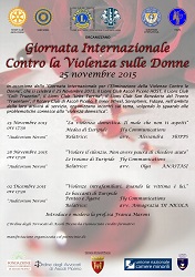 Locandina Giornata mondiale contro la violenza sulle donne