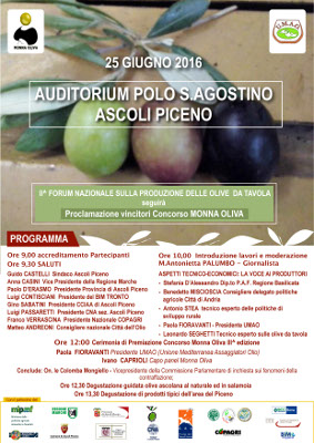 II^ Forum Nazionale sulla produzione delle olive da tavola