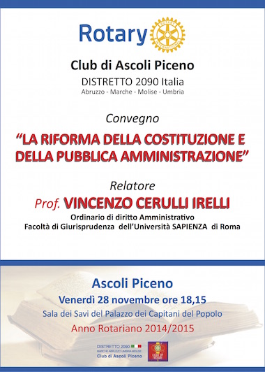 La riforma della Costituzione e della Pubblica Amministrazione