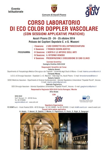 Corso Laboratorio di Eco Color Doppler vascolare (con sessioni applicative pratiche)