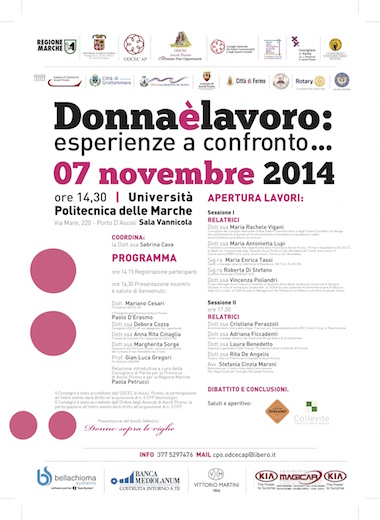 Incontro sul tema "Donna è lavoro: esperienze a confronto..."