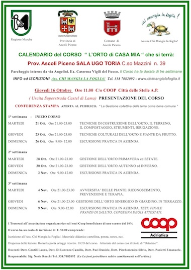 Corso "L'orto di casa mia"