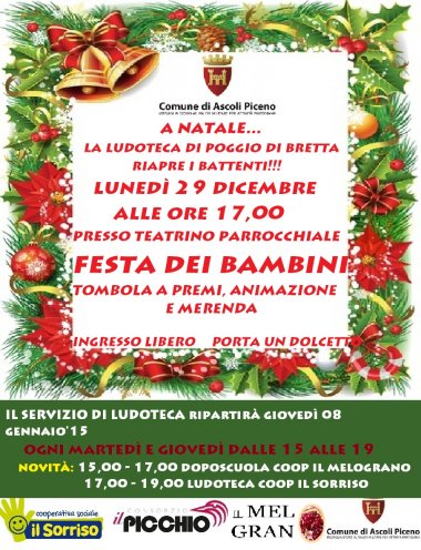 A Natale... La ludoteca di Poggio di Bretta Riapre i battenti!!!