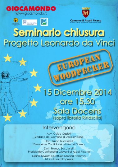 Seminario di chiusura del PROGETTO LEONARDO DA VINCI "EUROPEAN WOODPECKER"
