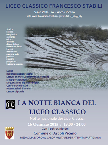 LA NOTTE BIANCA DEL LICEO CLASSICO. Notte nazionale dei Licei Classici