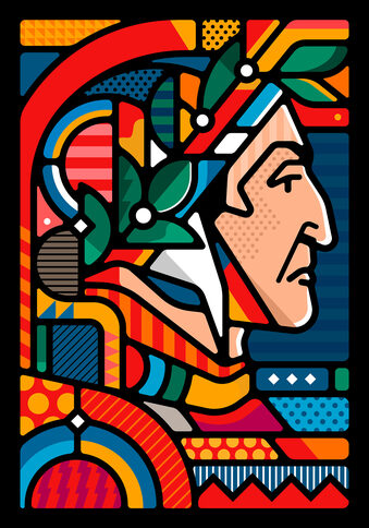 Dante, 2021 - Key visual mostra “Uno, nessuno e centomila volti” - DantePlus (Ravenna)