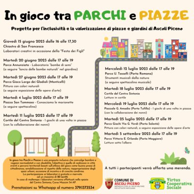 In gioco tra parchi e piazze