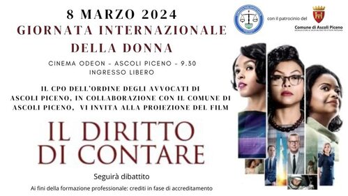 Giornata internazionale della donna - Proiezione del film "Il diritto di contare"