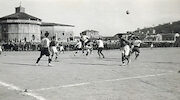 Azione di gioco durante una partita - anni '20
