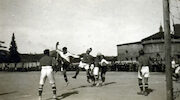 Azione di gioco durante una partita - anni '20 