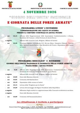 Commemorazione dei caduti in guerra e Giorno dell'unità nazionale e Giornata delle forze armate
