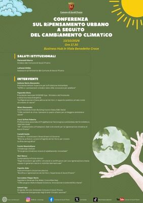 Conferenza sul ripensamento urbano a seguito del cambiamento climatico