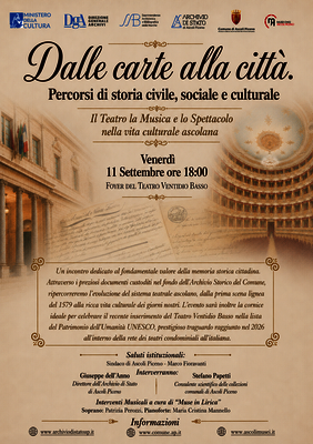 Dalle carte alla città. Percorsi di storia civile, sociale, culturale - 20 marzo 2026