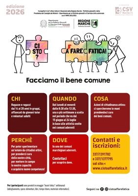Ci sto? Affare fatica! - Facciamo il bene comune - 2026 